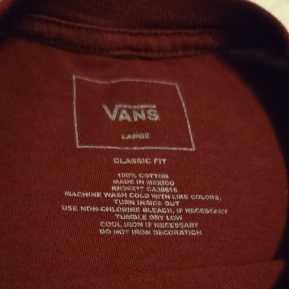 Vans Men's Maroon T-Shirt - Picture 3 of 4